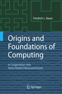 Cover image: Origins and Foundations of Computing 9783642029912
