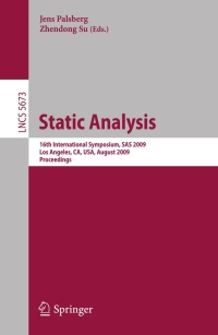 صورة الغلاف: Static Analysis 1st edition 9783642032363