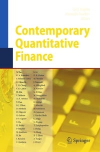 Cover image: Contemporary Quantitative Finance 1st edition 9783642034787