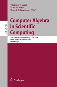 表紙画像: Computer Algebra in Scientific Computing 1st edition 9783642041020