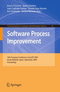 Titelbild: Software Process Improvement 1st edition 9783642041327