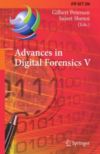 Cover image: Advances in Digital Forensics V 1st edition 9783642041549
