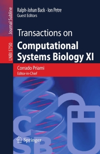 Titelbild: Transactions on Computational Systems Biology XI 1st edition 9783642041853