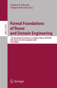 表紙画像: Formal Foundations of Reuse and Domain Engineering 1st edition 9783642042102