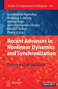 Omslagafbeelding: Recent Advances in Nonlinear Dynamics and Synchronization 1st edition 9783642042263