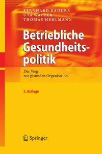 Imagen de portada: Betriebliche Gesundheitspolitik 2nd edition 9783642043369