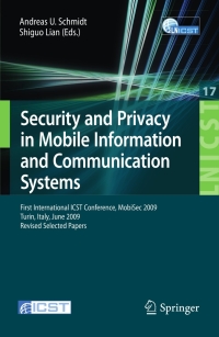 Titelbild: Security and Privacy in Mobile Information and Communication Systems 1st edition 9783642044335