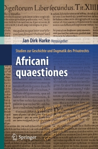 Titelbild: Africani quaestiones 1st edition 9783642044519