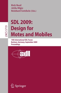 Imagen de portada: SDL 2009: Design for Motes and Mobiles 1st edition 9783642045530