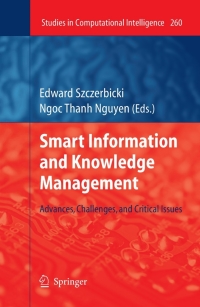 Titelbild: Smart Information and Knowledge Management 1st edition 9783642045837