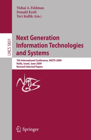 Cover image: Next Generation Information Technologies and Systems 1st edition 9783642049408