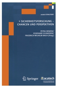 Imagen de portada: Sicherheitsforschung 1st edition 9783642049804