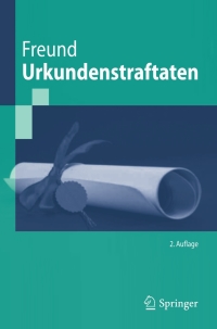 Cover image: Urkundenstraftaten 2nd edition 9783642053610