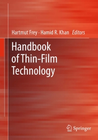 Cover image: Handbook of Thin Film Technology 9783642054297