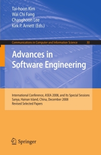 Cover image: Advances in Software Engineering 1st edition 9783642102417