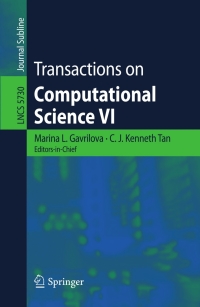 Cover image: Transactions on Computational Science VI 1st edition 9783642106491