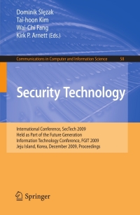 Imagen de portada: Security Technology 1st edition 9783642108464