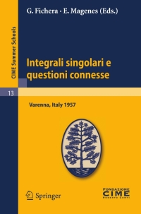 Imagen de portada: Integrali singolari e questioni connesse 1st edition 9783642109164