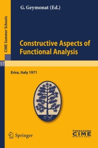 Imagen de portada: Constructive Aspects of Functional Analysis 1st edition 9783642109829