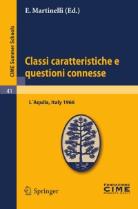 Omslagafbeelding: Classi caratteristiche e questioni connesse 1st edition 9783642110474