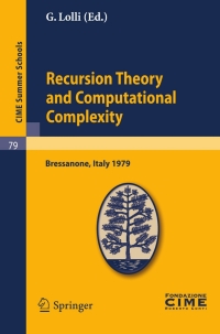 Omslagafbeelding: Recursion Theory and Computational Complexity 1st edition 9783642110719