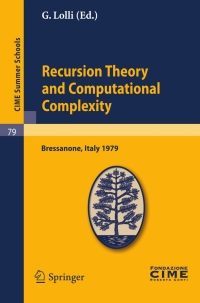 表紙画像: Recursion Theory and Computational Complexity 1st edition 9783642110719