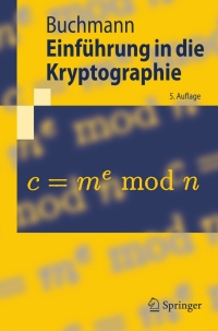 Immagine di copertina: Einführung in die Kryptographie 5th edition 9783642111853