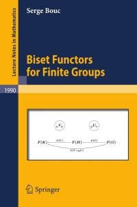 Cover image: Biset Functors for Finite Groups 9783642112966