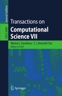 Imagen de portada: Transactions on Computational Science VII 1st edition 9783642113888