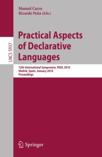 Immagine di copertina: Practical Aspects of Declarative Languages 1st edition 9783642115028