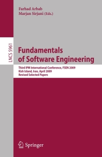 Imagen de portada: Fundamentals of Software Engineering 1st edition 9783642116223