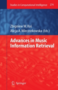 Imagen de portada: Advances in Music Information Retrieval 1st edition 9783642116735