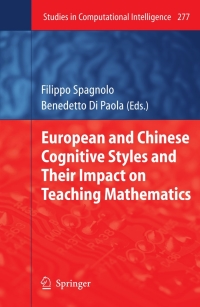 Titelbild: European and Chinese Cognitive Styles and their Impact on Teaching Mathematics 1st edition 9783642116797