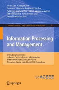 Imagen de portada: Information Processing and Management 1st edition 9783642122132