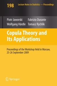 Imagen de portada: Copula Theory and Its Applications 1st edition 9783642124648