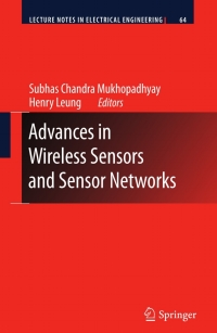 Imagen de portada: Advances in Wireless Sensors and Sensor Networks 9783642127069