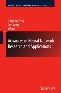 Cover image: Advances in Neural Network Research and Applications 9783642129896