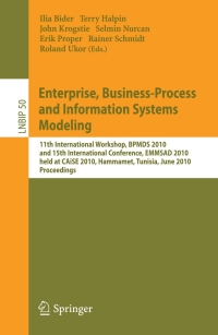 Cover image: Enterprise, Business-Process and Information Systems Modeling 1st edition 9783642130502