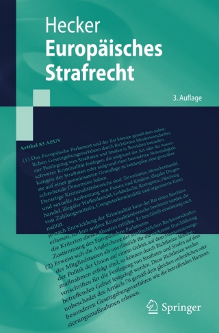 Imagen de portada: Europäisches Strafrecht 3rd edition 9783642131264