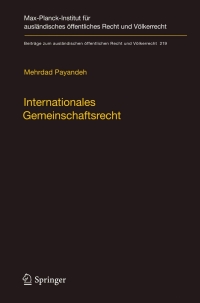 Cover image: Internationales Gemeinschaftsrecht 9783642131400