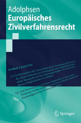 Cover image: Europäisches Zivilverfahrensrecht 9783642131684
