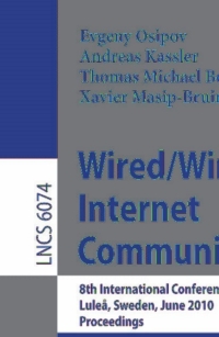 Imagen de portada: Wired/Wireless Internet Communications 1st edition 9783642133145