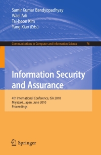 Titelbild: Information Security and Assurance 1st edition 9783642133640