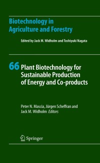 Cover image: Plant Biotechnology for Sustainable Production of Energy and Co-products 1st edition 9783642134395