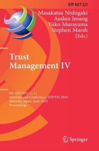 Cover image: Trust Management IV 1st edition 9783642134456