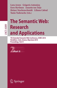 Imagen de portada: The Semantic Web: Research and Applications 1st edition 9783642134883