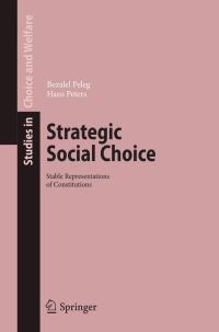 Cover image: Strategic Social Choice 9783642138744