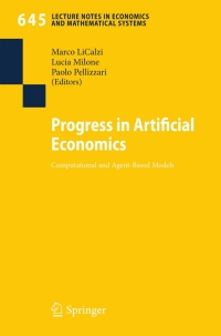 Cover image: Progress in Artificial Economics 9783642139468