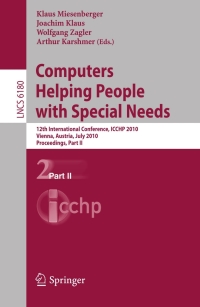 Cover image: Computers Helping People with Special Needs, Part II 1st edition 9783642140990