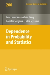 Immagine di copertina: Dependence in Probability and Statistics 1st edition 9783642141034